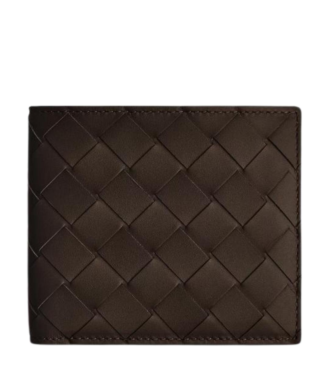 BOTTEGA VENETA Коричневый кожаный кошелек, фото 2