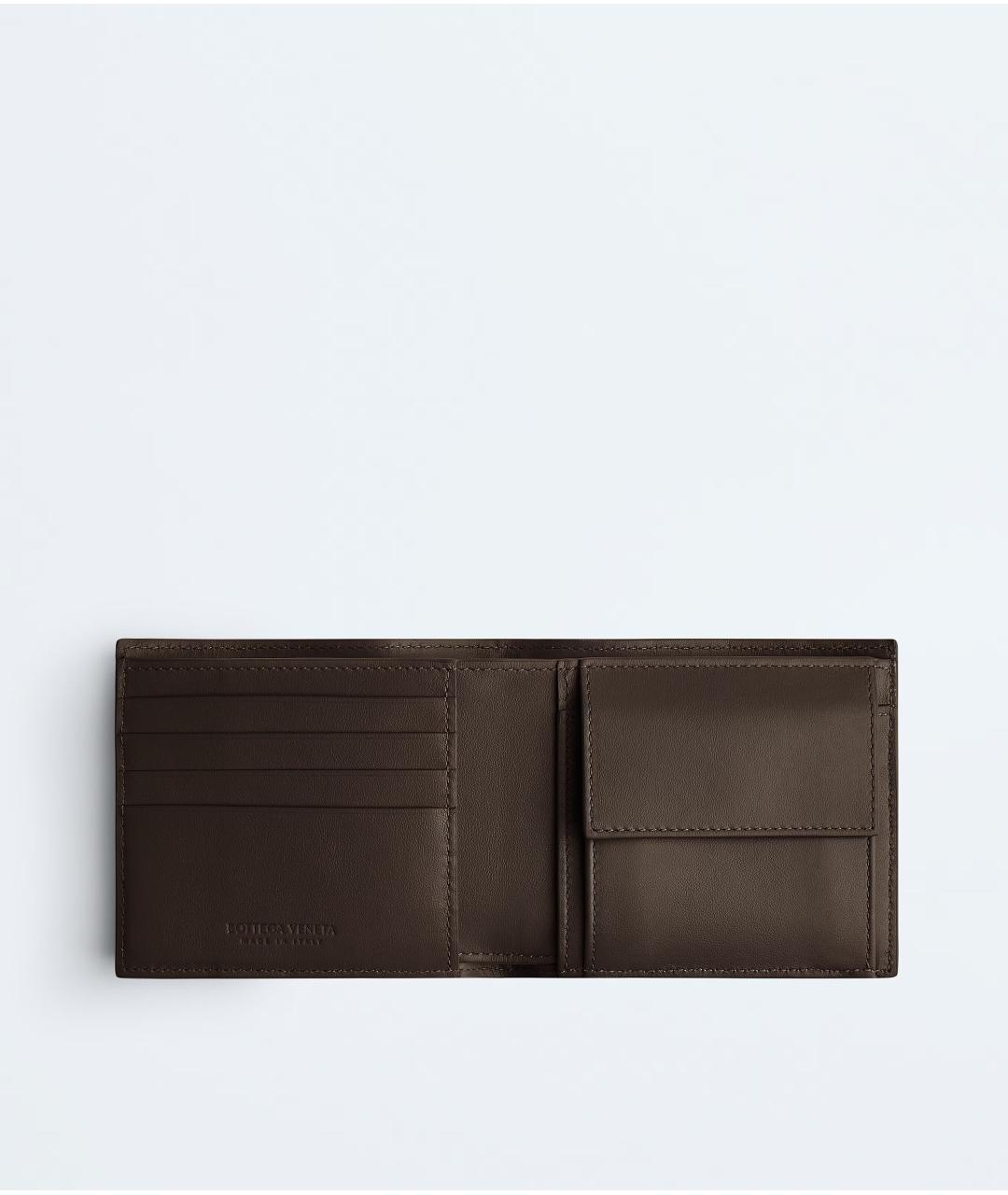 BOTTEGA VENETA Коричневый кожаный кошелек, фото 1
