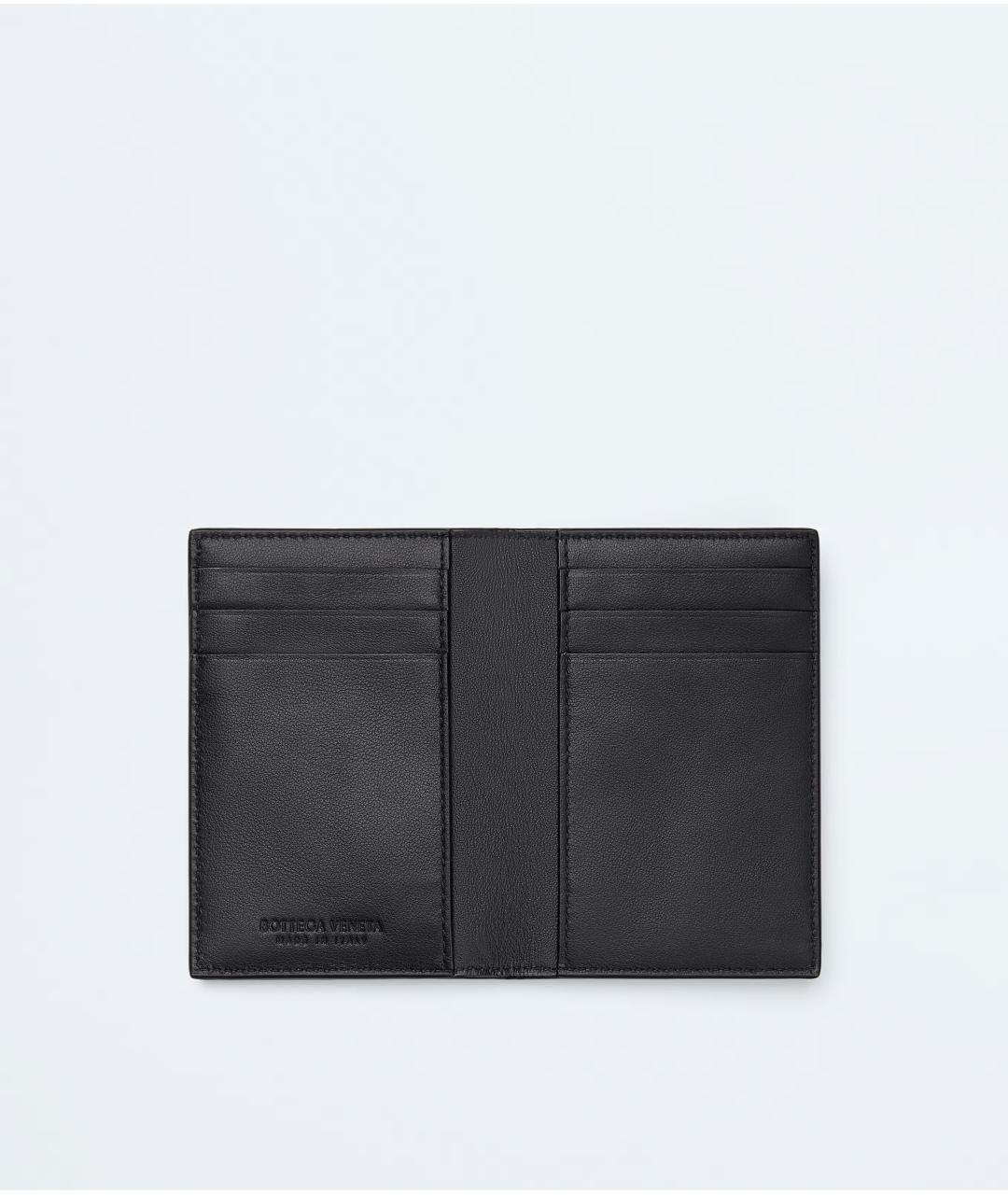 BOTTEGA VENETA Черный кожаный кардхолдер, фото 2