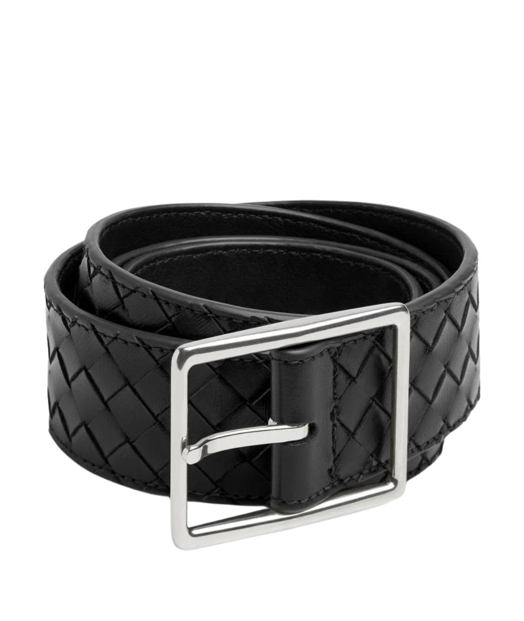 BOTTEGA VENETA Черный кожаный ремень, фото 4