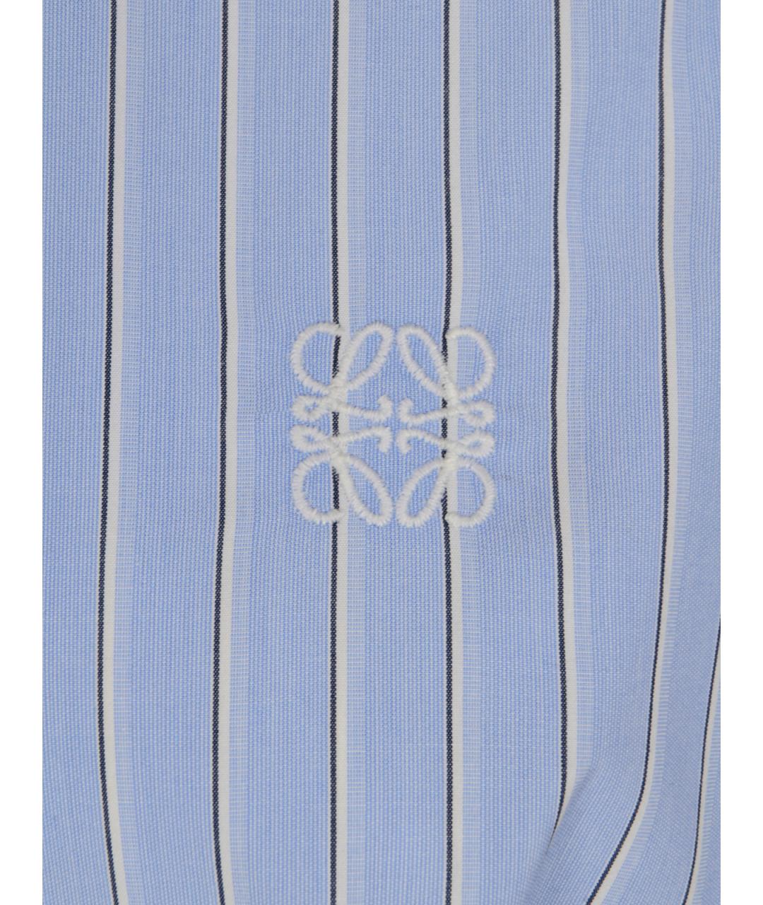 LOEWE Голубая хлопковая рубашка, фото 3