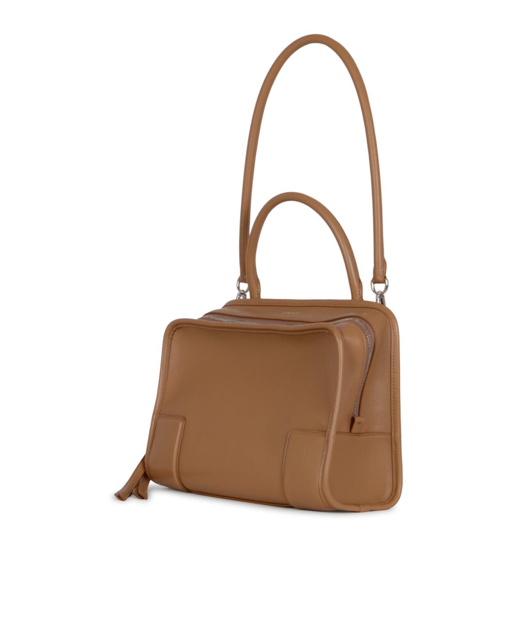 LOEWE Коричневая кожаная сумка тоут, фото 2