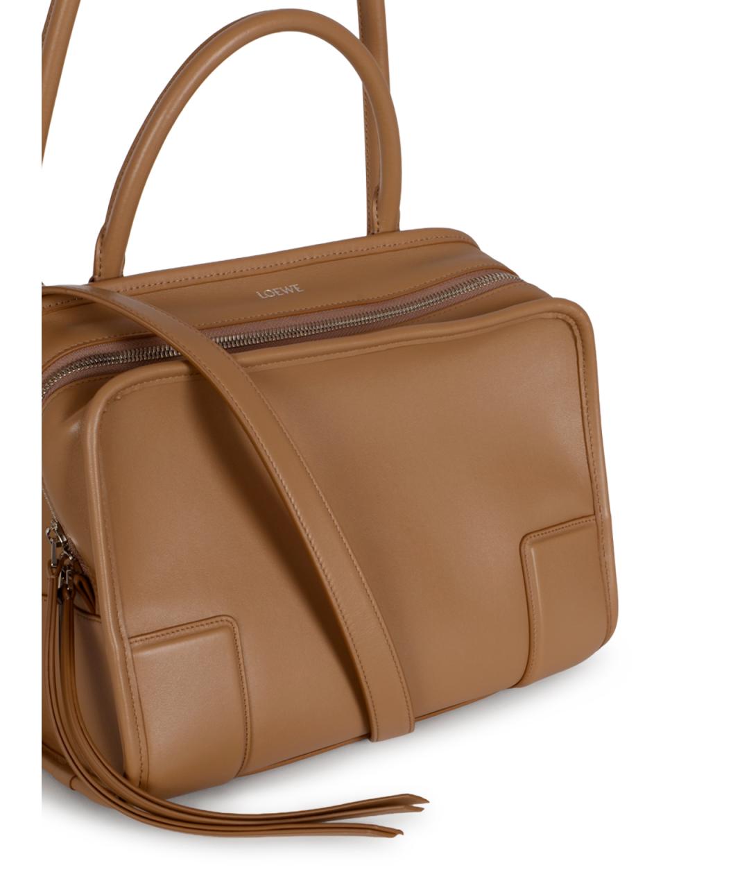LOEWE Коричневая кожаная сумка тоут, фото 4