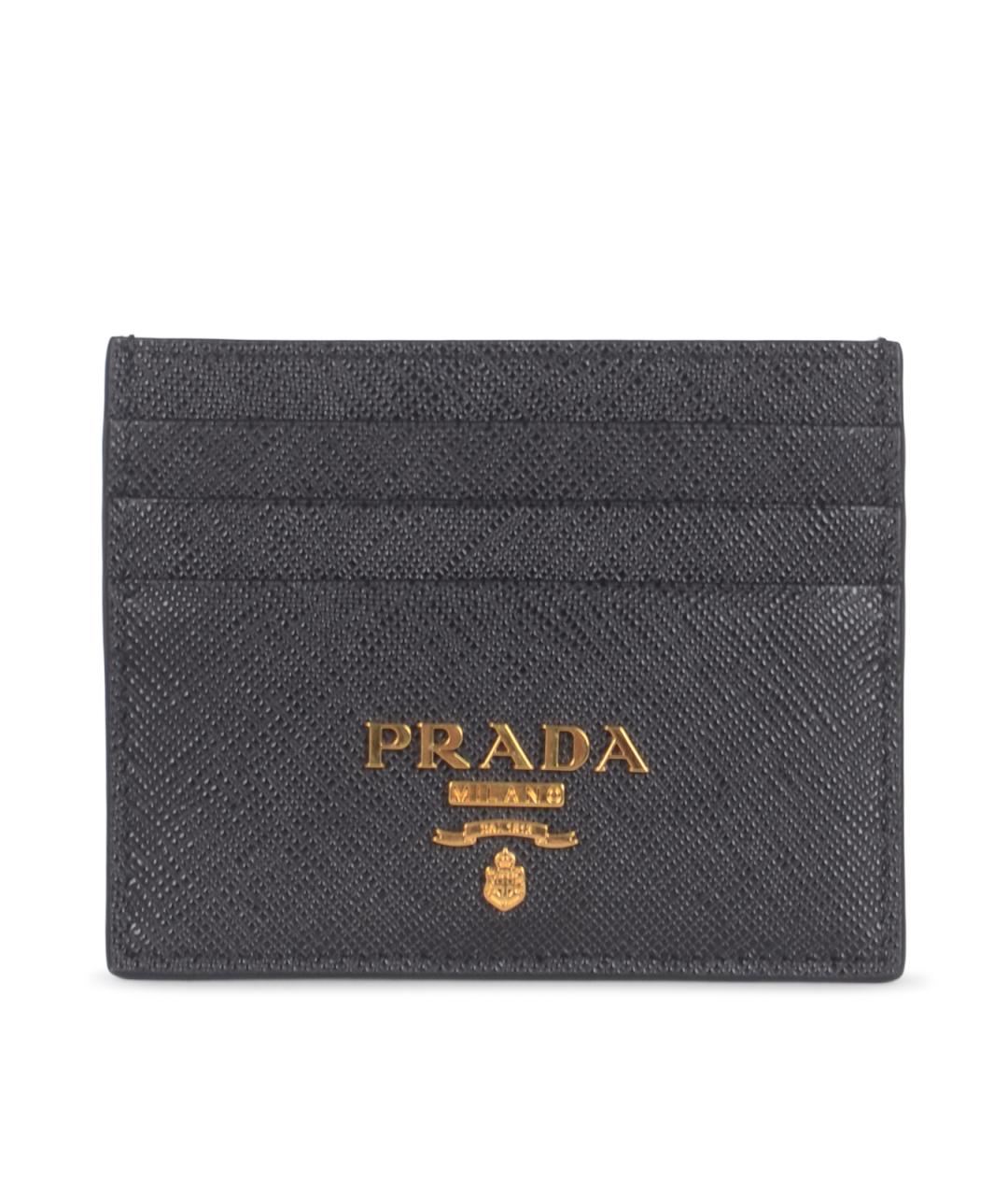 PRADA Черный кожаный кардхолдер, фото 1