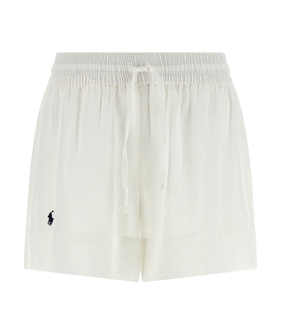 POLO RALPH LAUREN Белые хлопковые шорты, фото 1