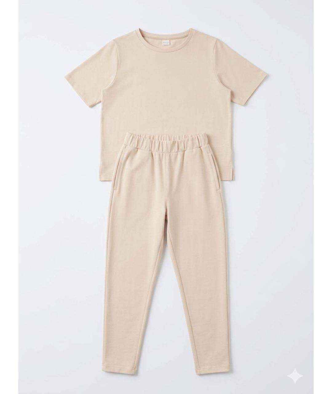 MAX MARA Бежевый хлопковый костюм с брюками, фото 8