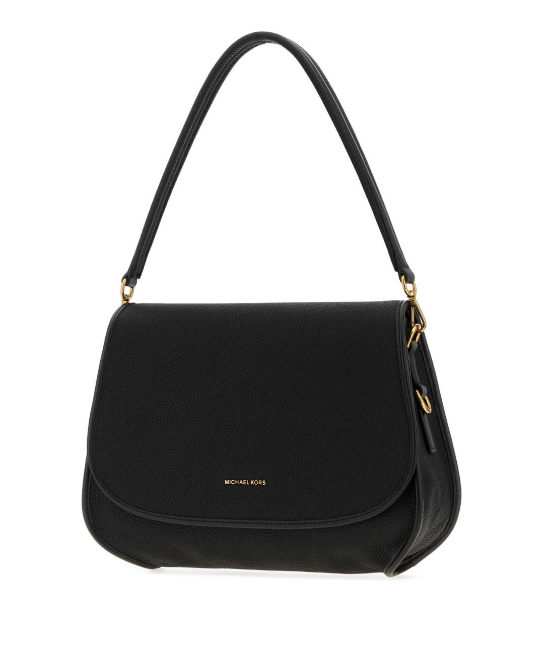 MICHAEL KORS Черная кожаная сумка через плечо, фото 2