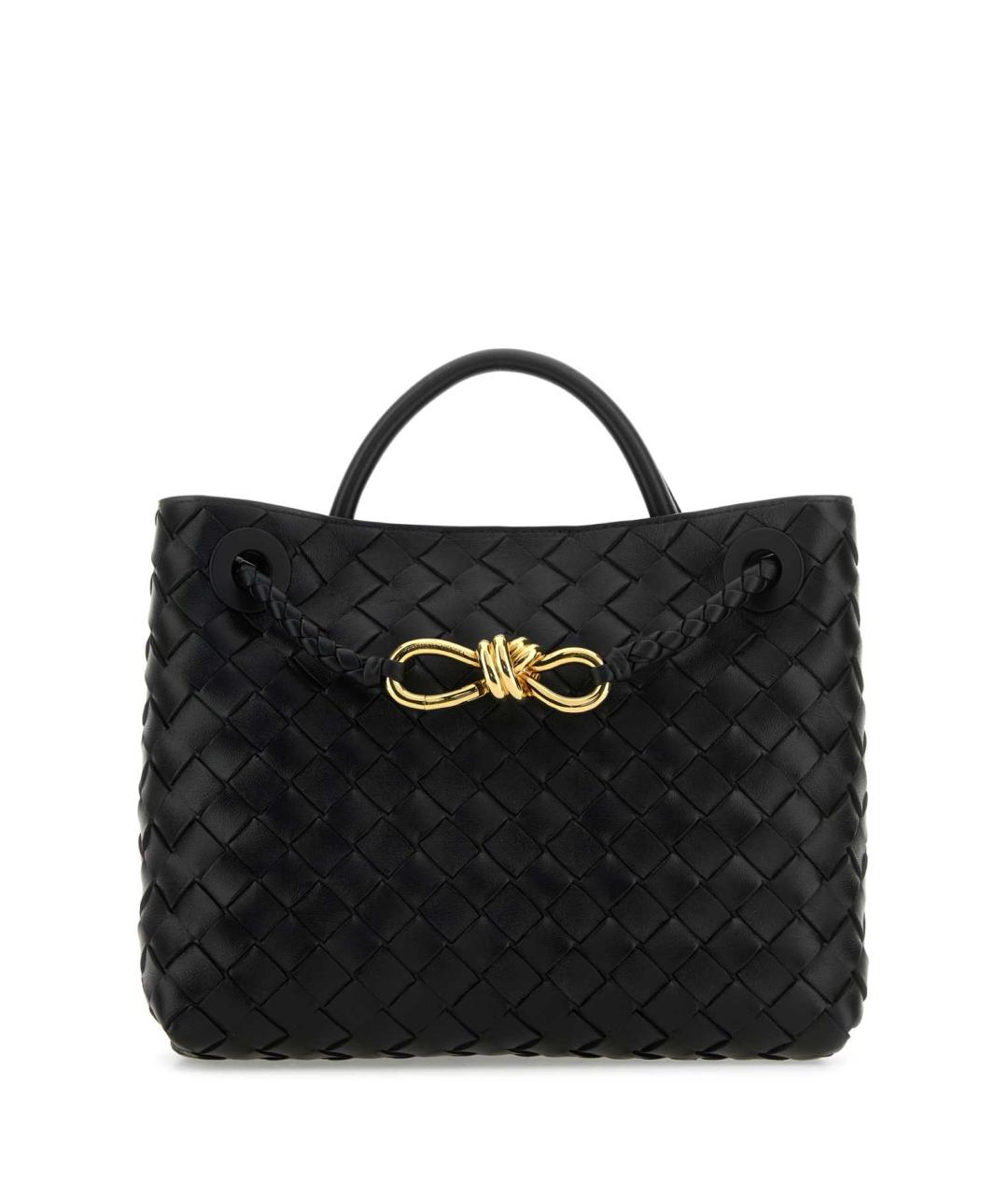 BOTTEGA VENETA Черная кожаная сумка тоут, фото 1