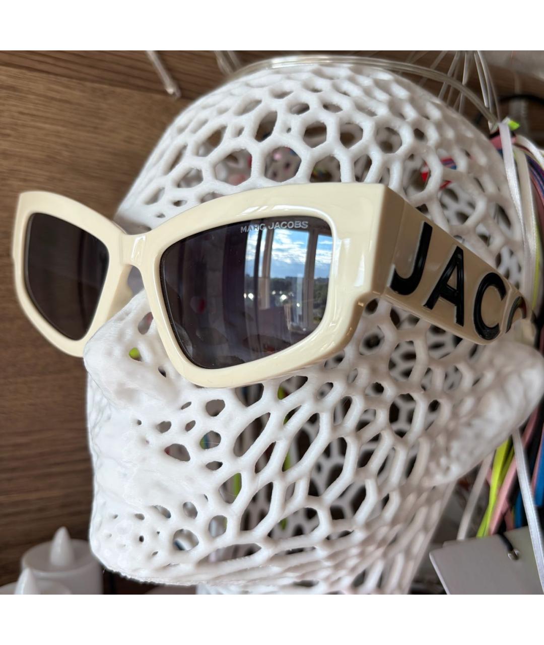 MARC JACOBS Белые пластиковые солнцезащитные очки, фото 7