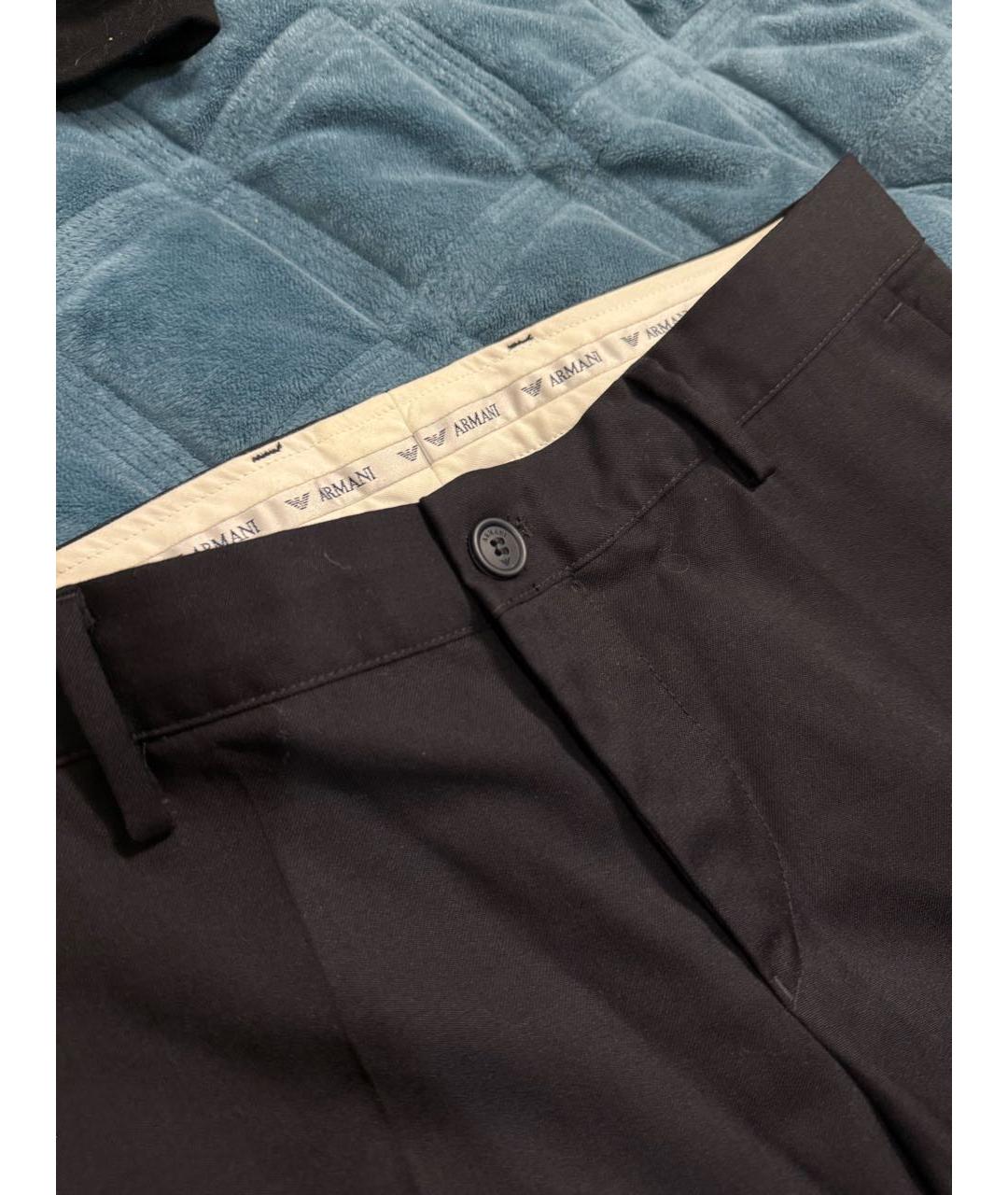 ARMANI JUNIOR Черные шерстяные брюки и шорты, фото 2