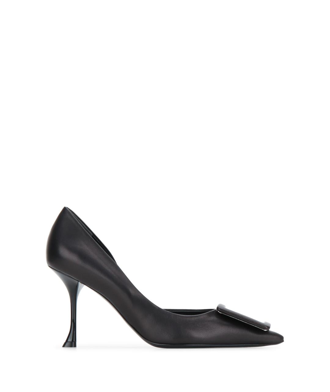 ROGER VIVIER Черные кожаные туфли, фото 1