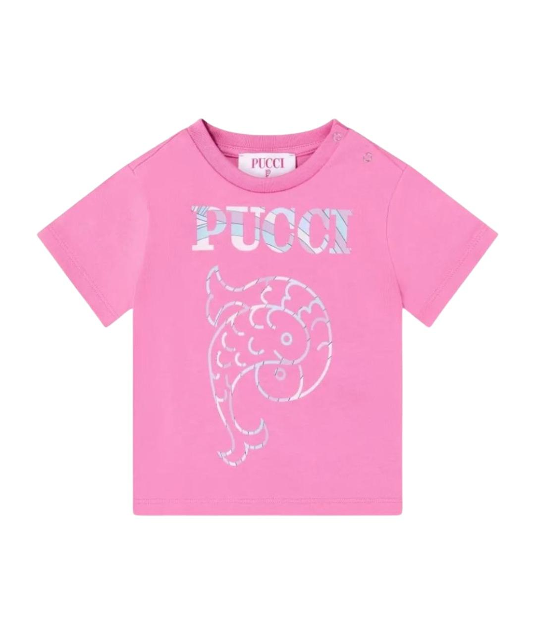 EMILIO PUCCI Розовый хлопковый футболка / топ, фото 1