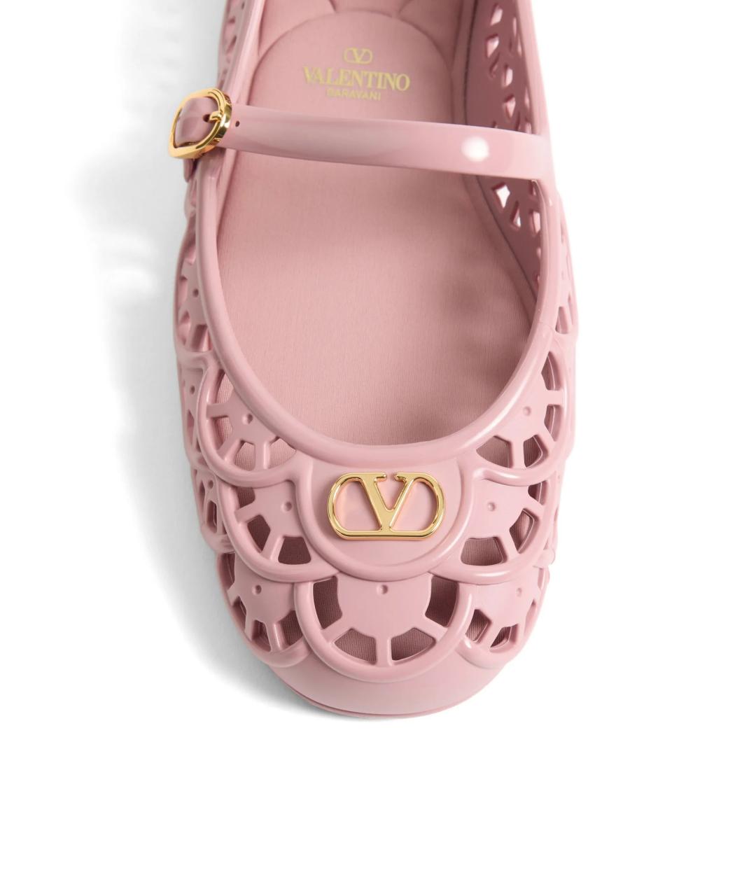 VALENTINO Розовые резиновые балетки, фото 5