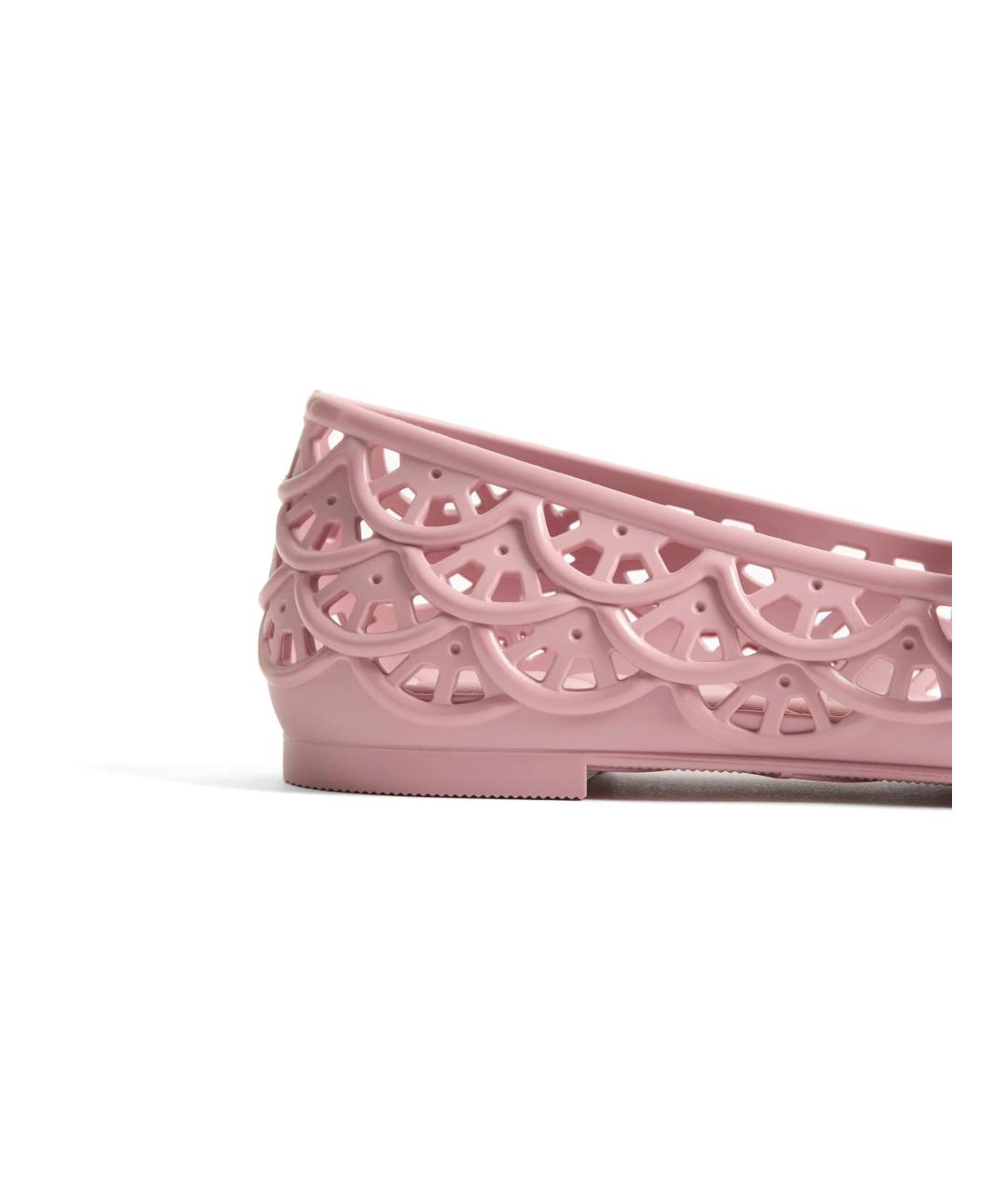 VALENTINO Розовые резиновые балетки, фото 6