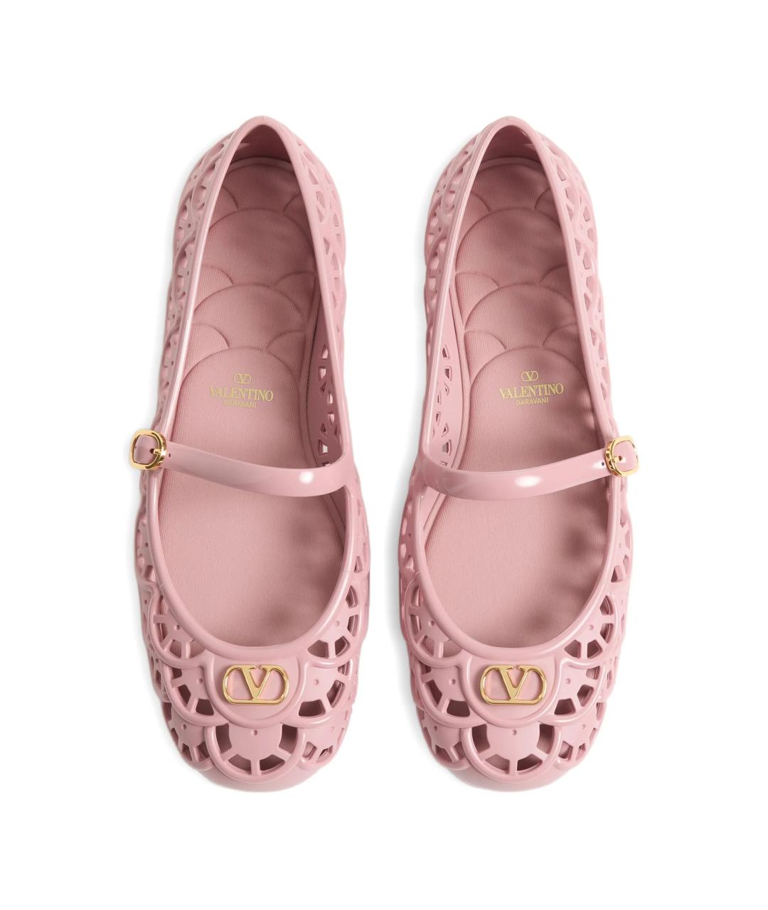 VALENTINO Розовые резиновые балетки, фото 4