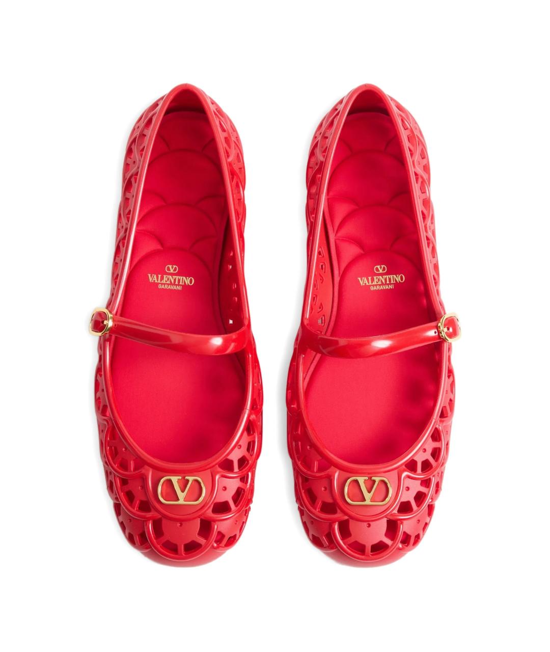 VALENTINO Красные резиновые балетки, фото 4