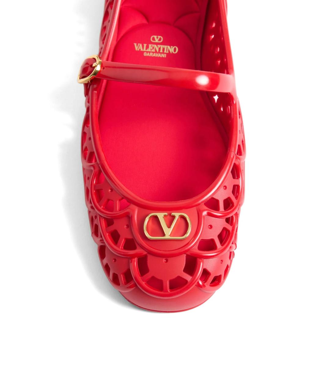 VALENTINO Красные резиновые балетки, фото 6