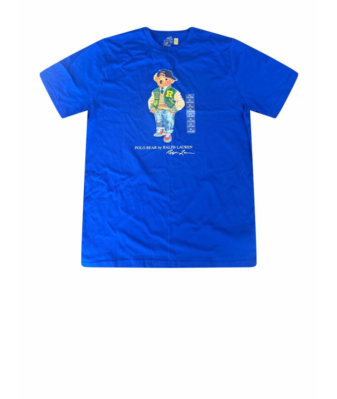 POLO RALPH LAUREN Синяя хлопковая футболка, фото 1