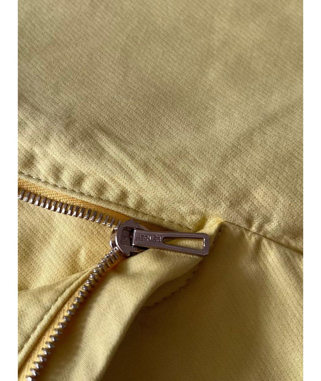 HERMES Желтые хлопко-эластановые шорты, фото 6