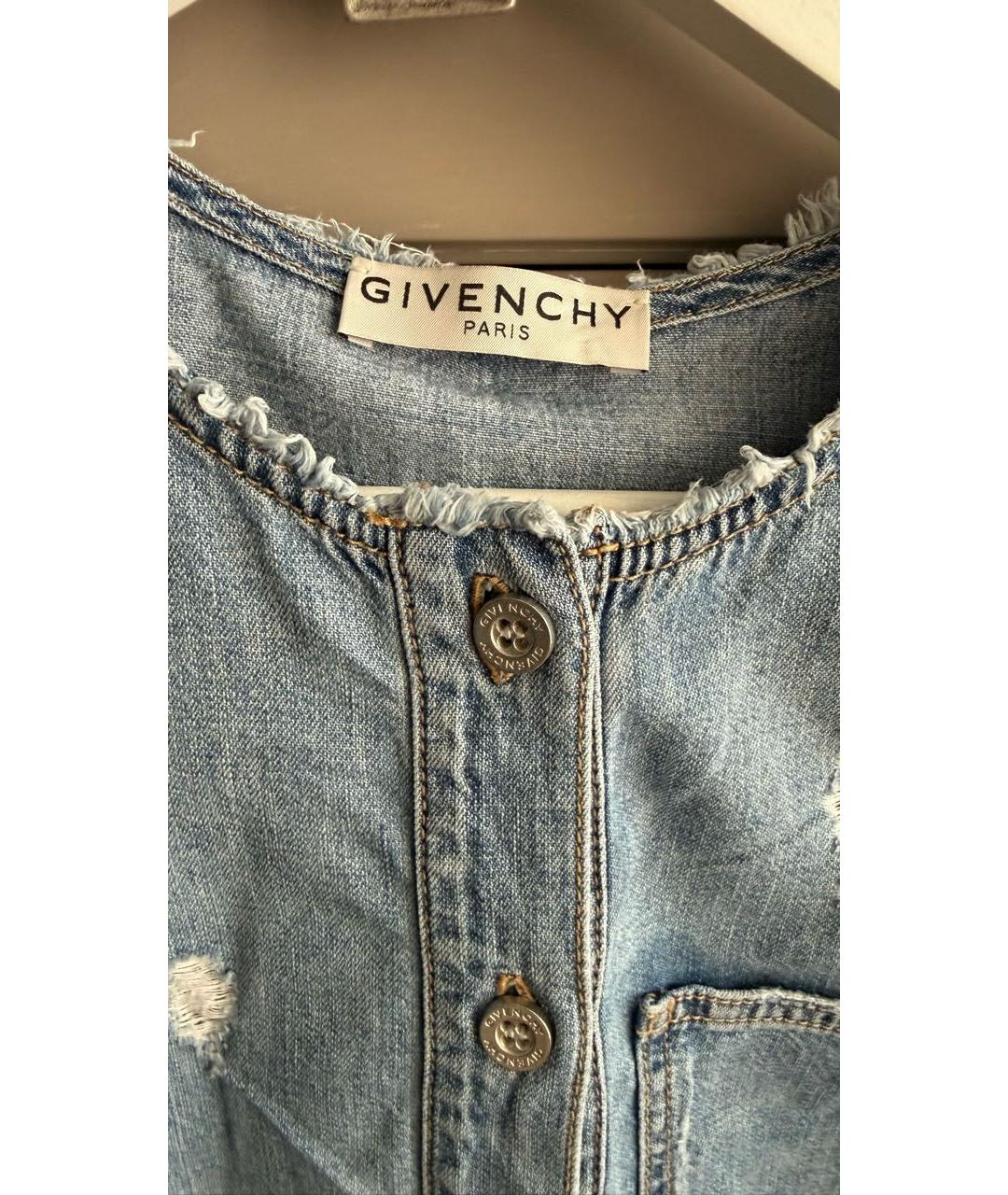 GIVENCHY Голубое хлопковое повседневное платье, фото 5