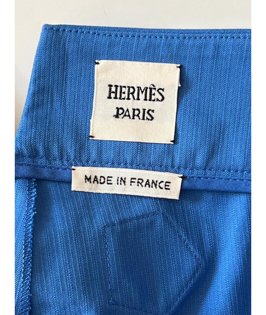 HERMES Синие хлопковые шорты, фото 3