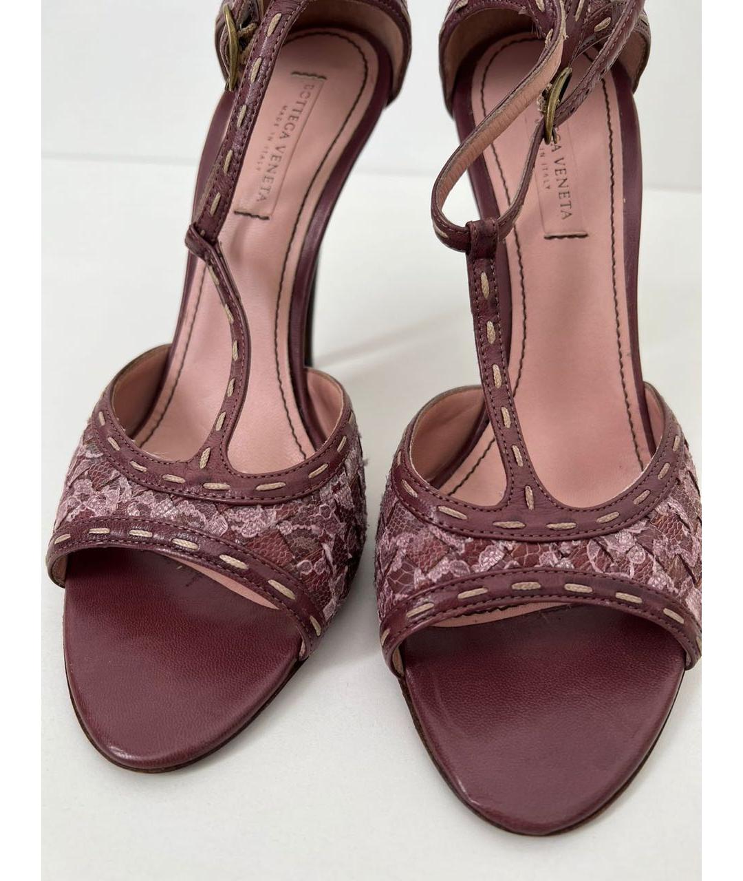 BOTTEGA VENETA Розовые босоножки, фото 5