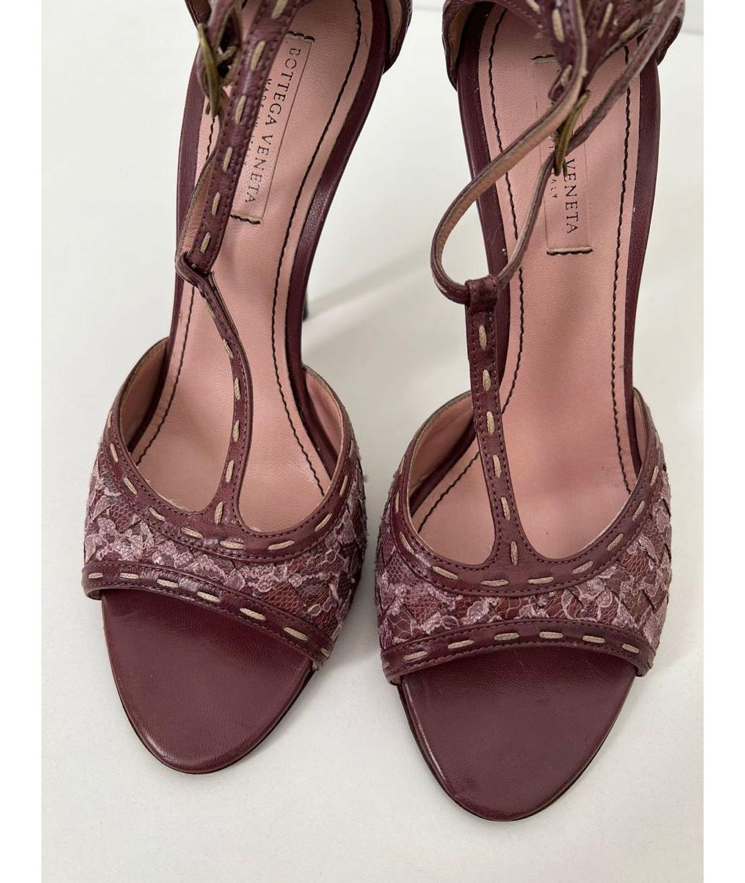 BOTTEGA VENETA Розовые босоножки, фото 4