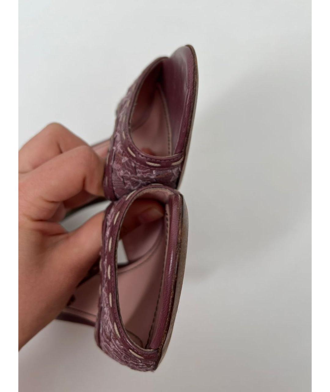 BOTTEGA VENETA Розовые босоножки, фото 8