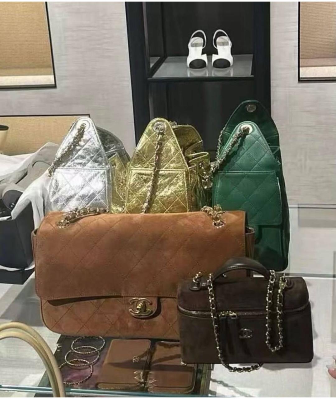 CHANEL Оранжевая замшевая сумка через плечо, фото 5