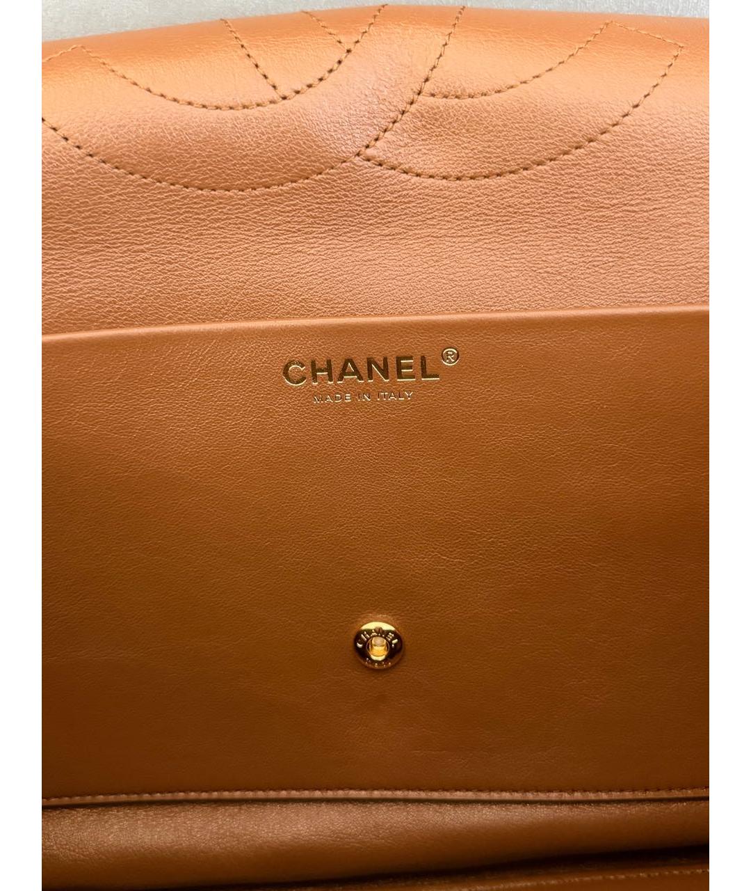 CHANEL Оранжевая замшевая сумка через плечо, фото 4