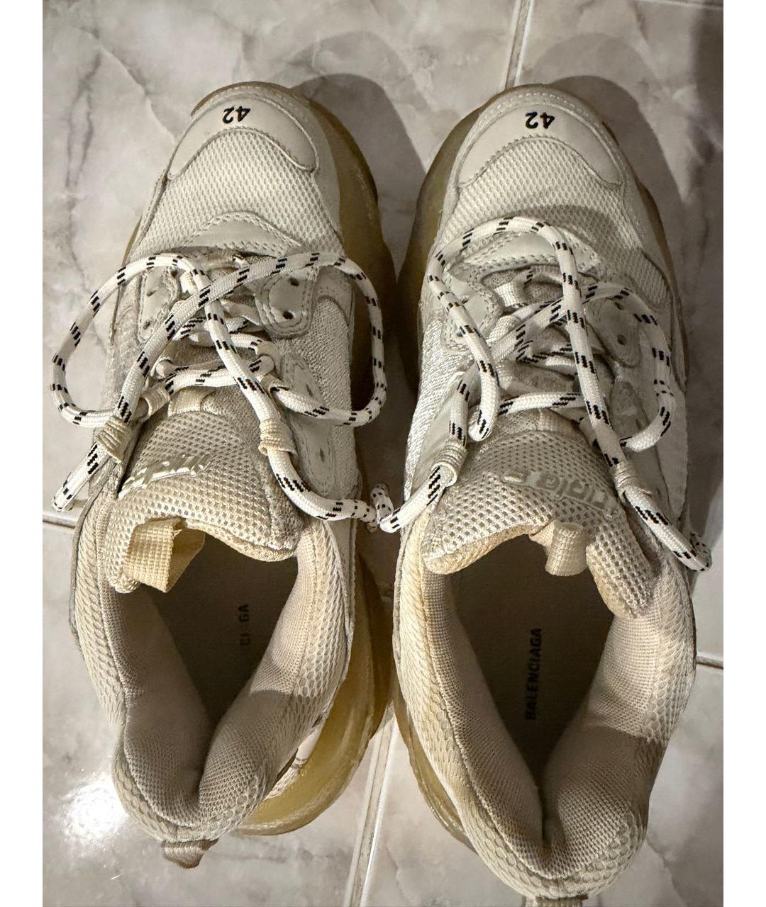 BALENCIAGA Белые кроссовки, фото 4
