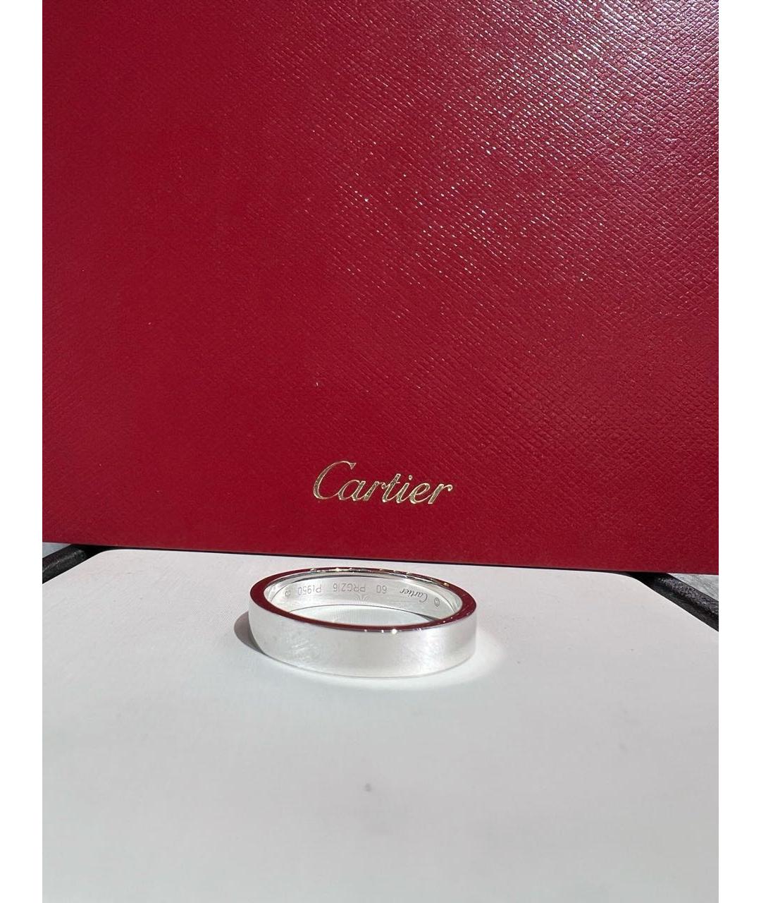 CARTIER Серебряное платиновое кольцо, фото 4