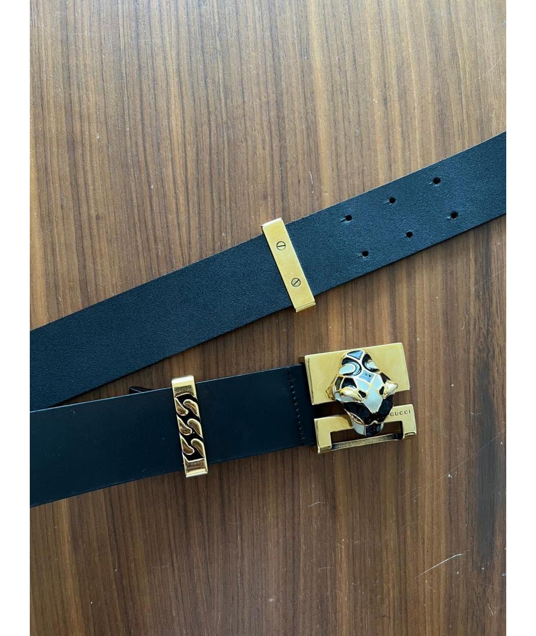 GUCCI Черный кожаный ремень, фото 8