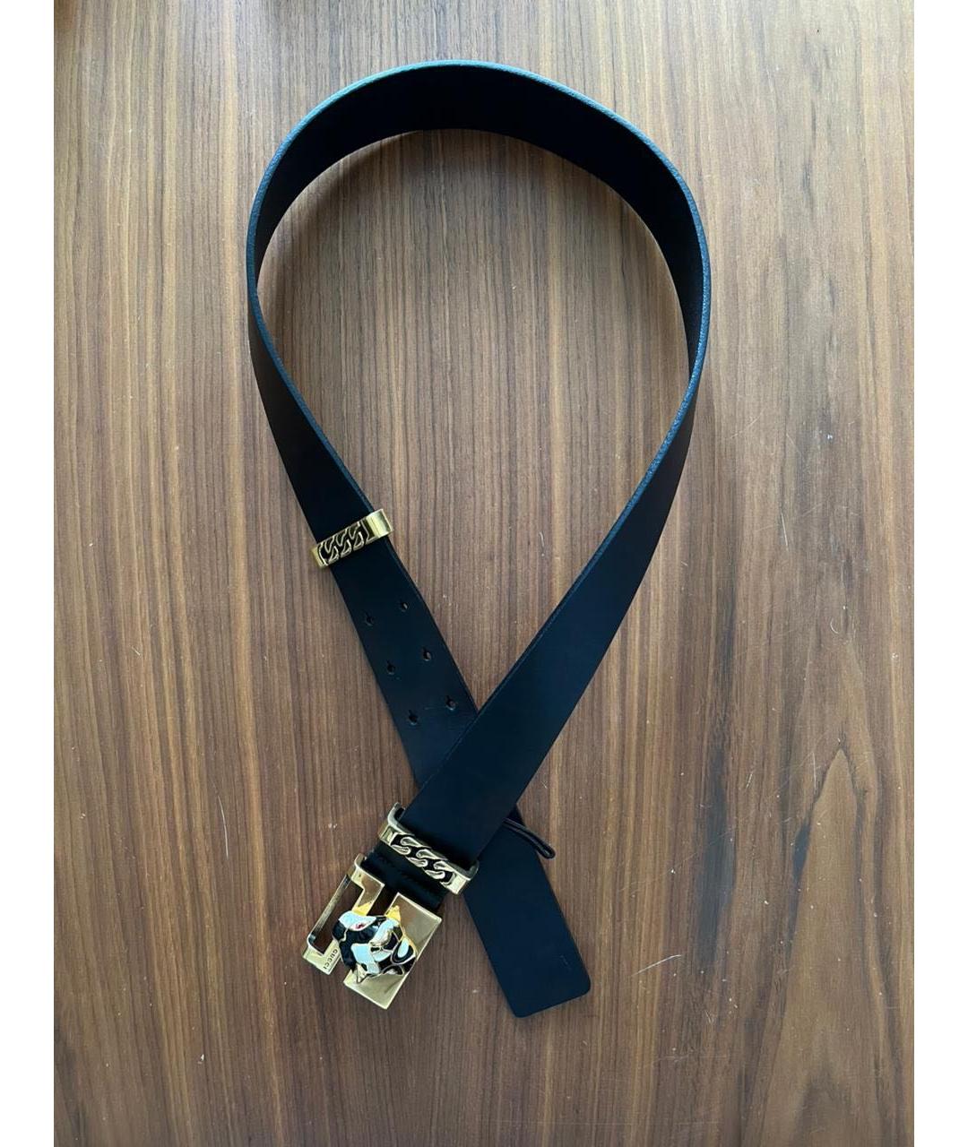 GUCCI Черный кожаный ремень, фото 2