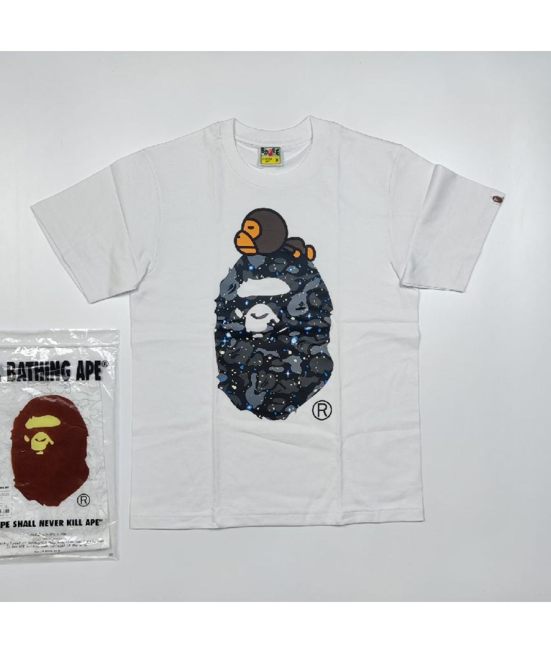 A BATHING APE Белая хлопковая футболка, фото 6