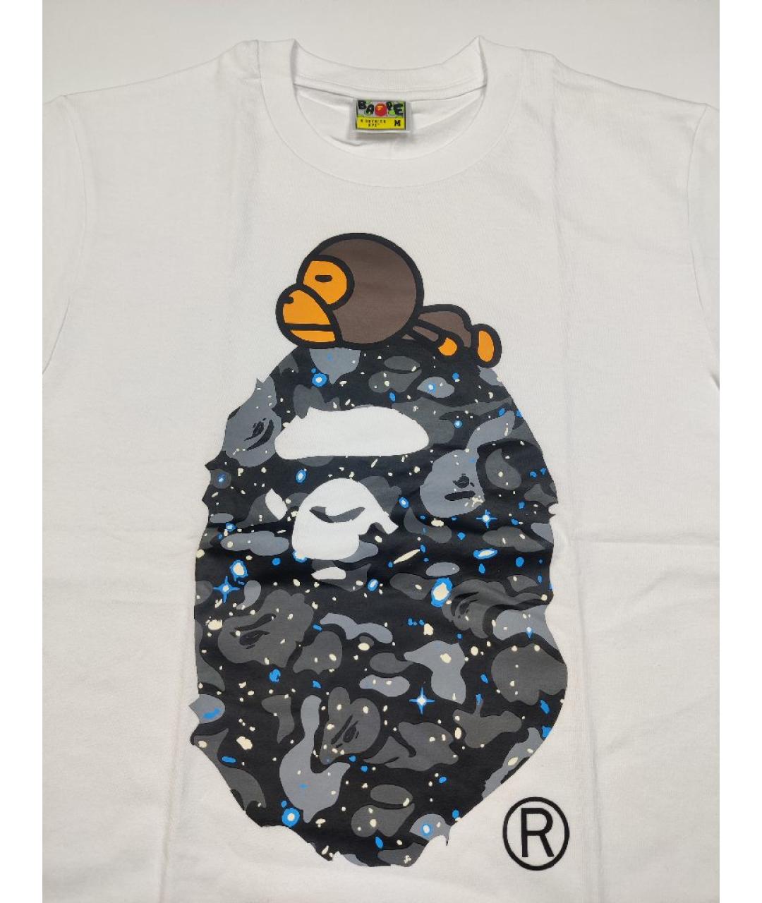 A BATHING APE Белая хлопковая футболка, фото 2
