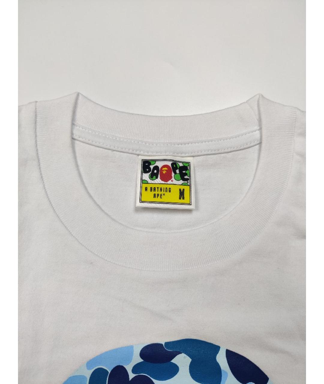 A BATHING APE Белая хлопковая футболка, фото 3