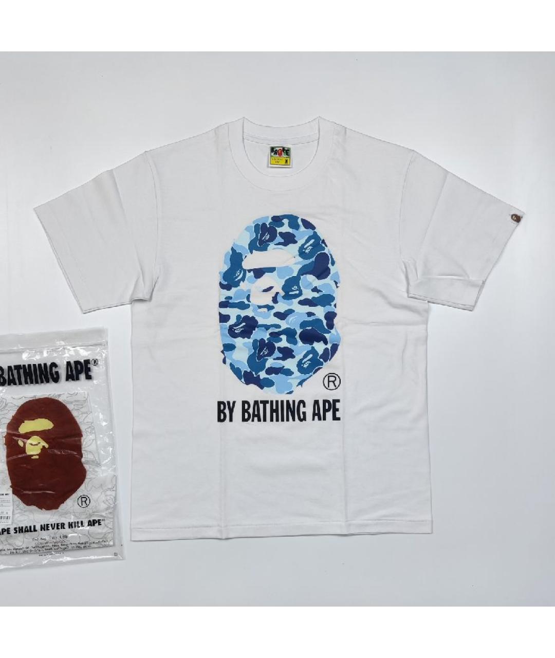 A BATHING APE Белая хлопковая футболка, фото 6