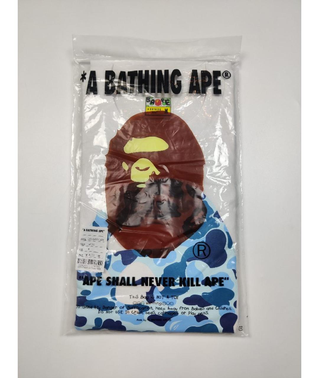 A BATHING APE Белая хлопковая футболка, фото 5