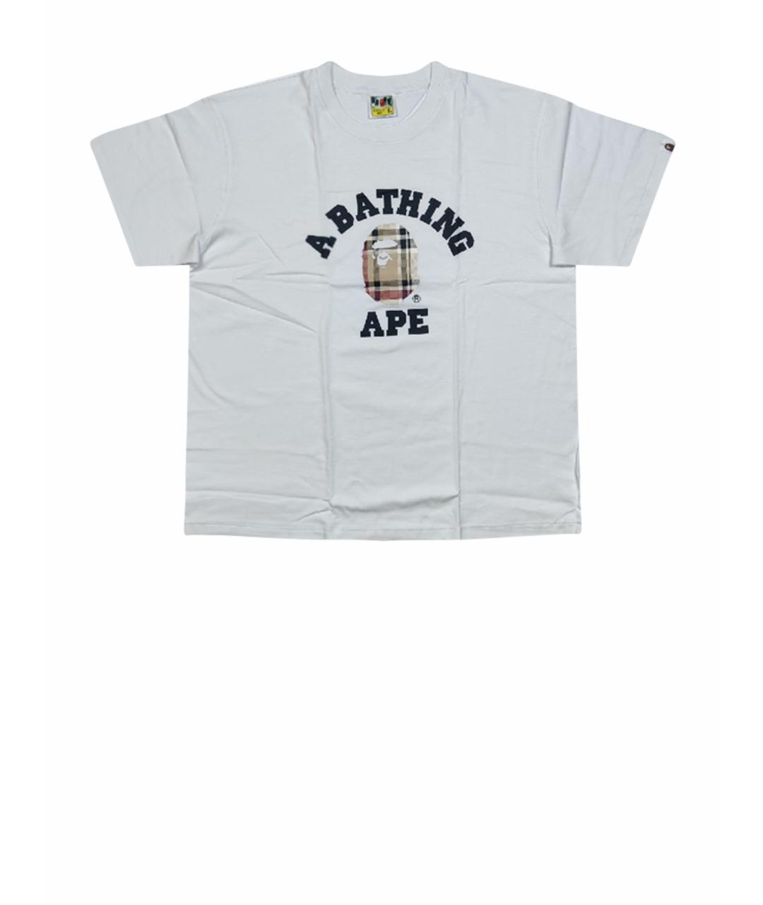 A BATHING APE Белая хлопковая футболка, фото 1