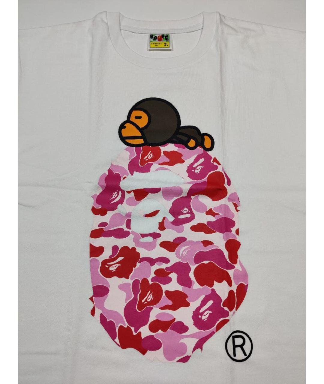 A BATHING APE Белая хлопковая футболка, фото 2