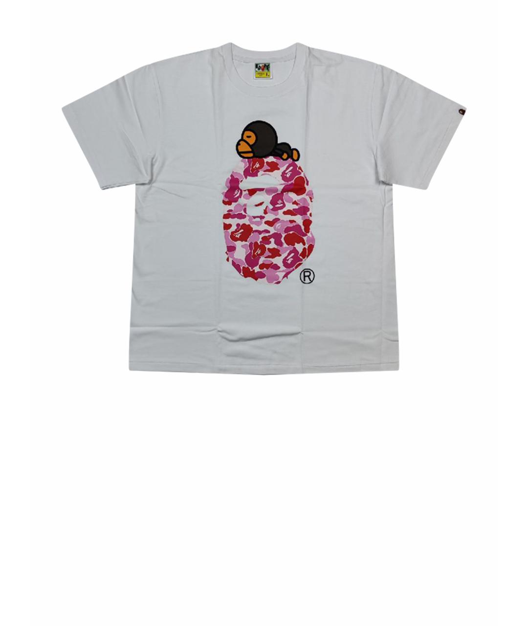 A BATHING APE Белая хлопковая футболка, фото 1