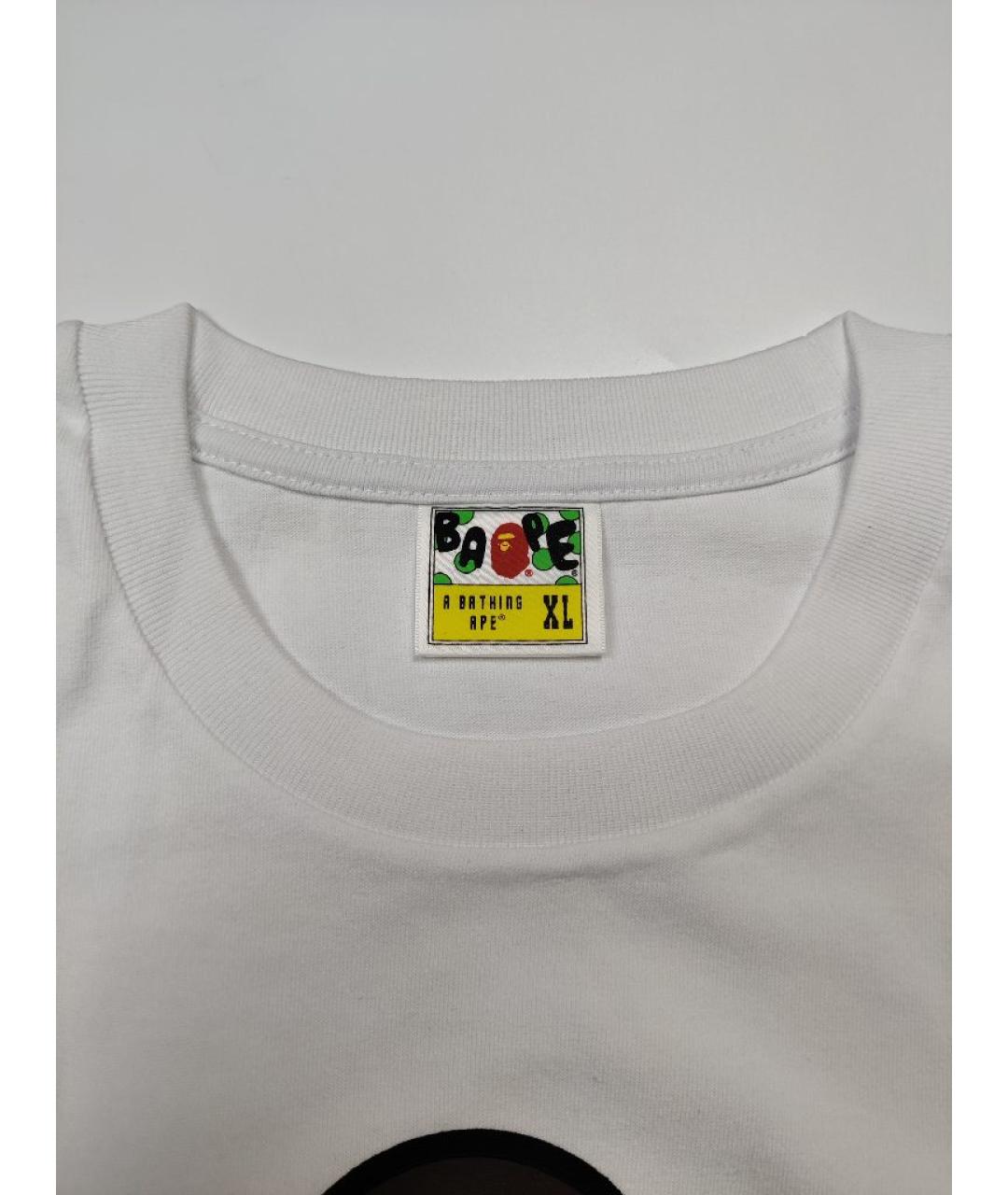 A BATHING APE Белая хлопковая футболка, фото 3