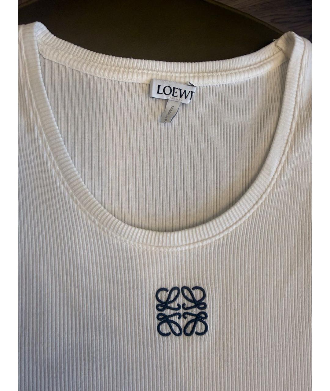 LOEWE Белая хлопковая майка, фото 3
