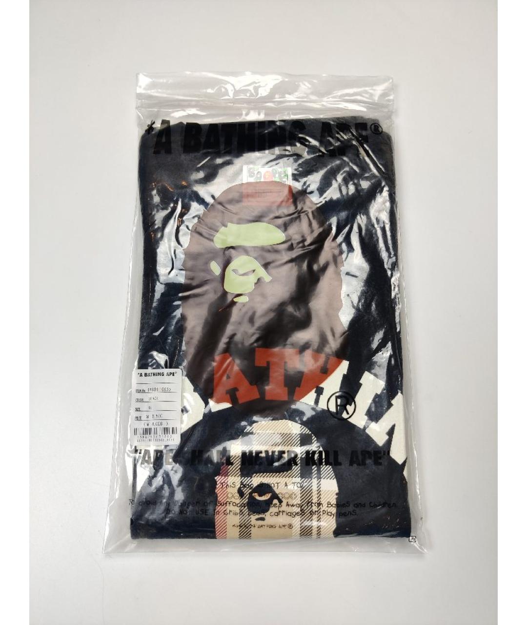 A BATHING APE Черная хлопковая футболка, фото 5