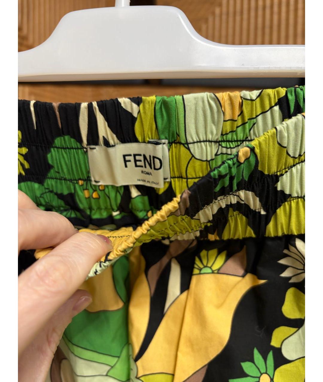 FENDI Мульти хлопковые шорты, фото 4