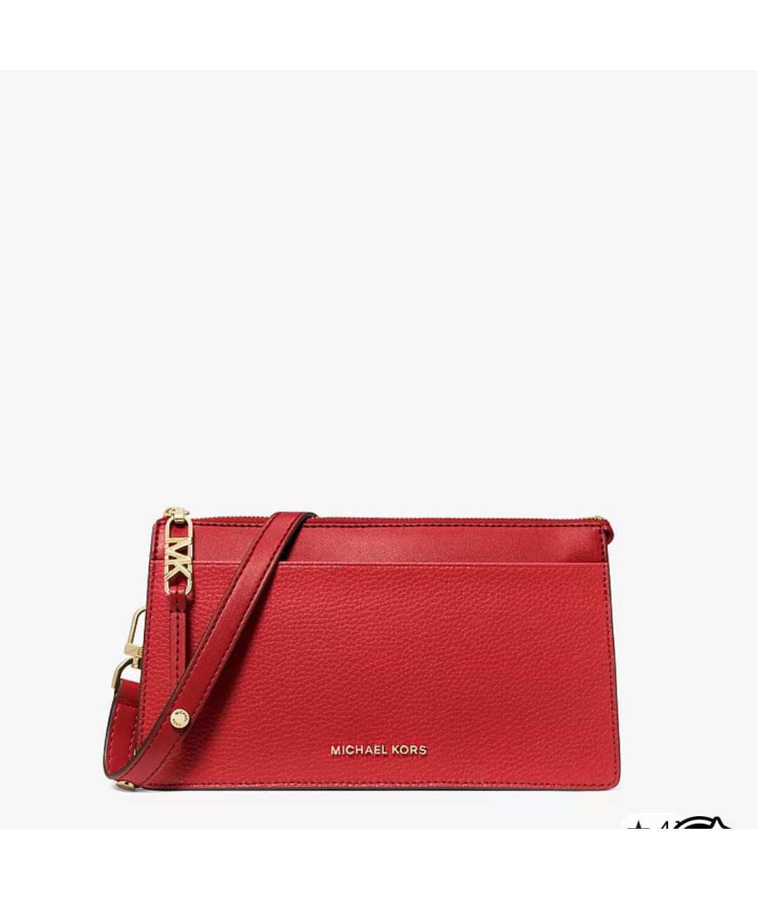 MICHAEL KORS Красная кожаная сумка через плечо, фото 9