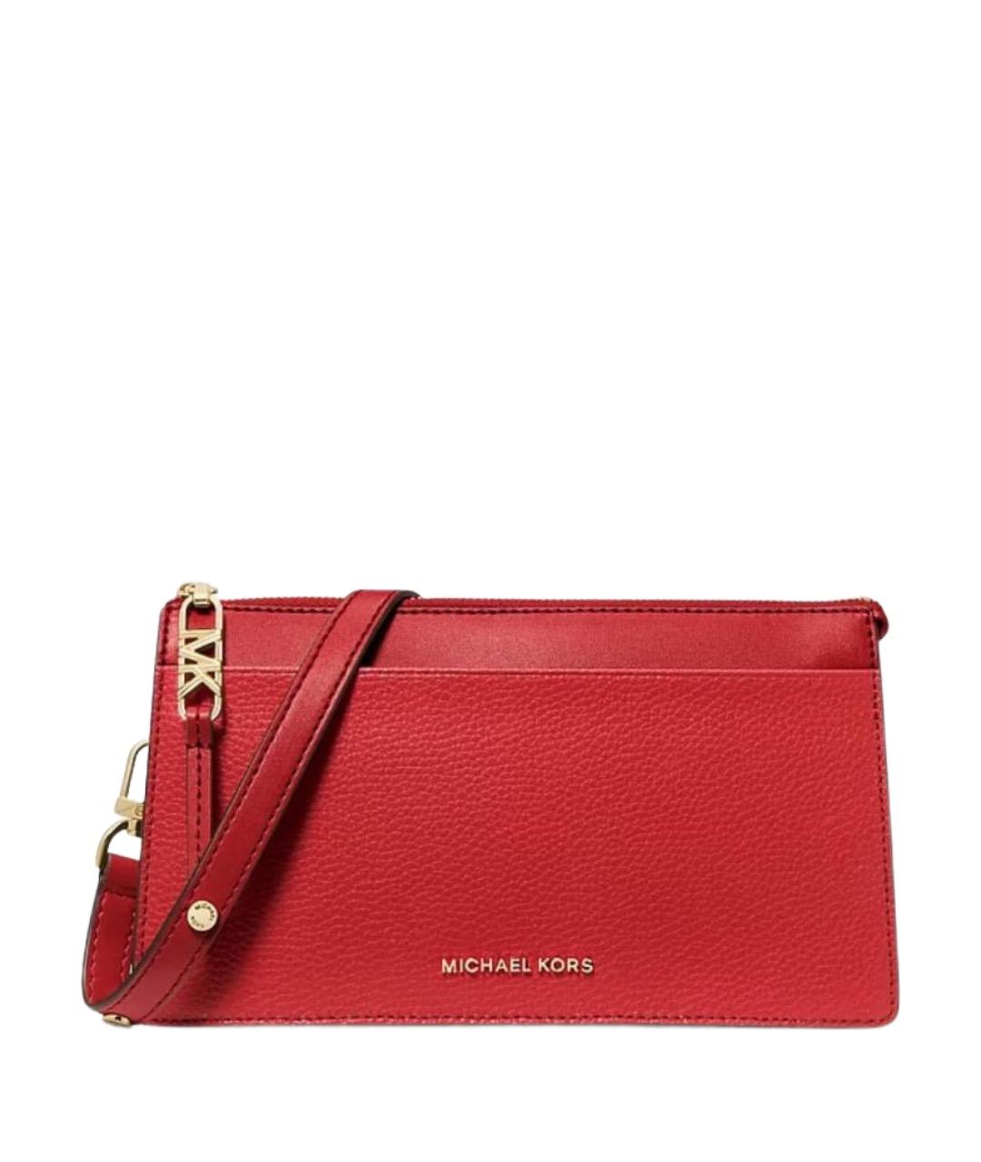 MICHAEL KORS Красная кожаная сумка через плечо, фото 1