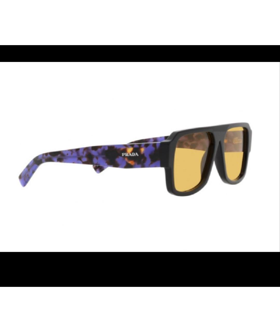 PRADA Черные пластиковые солнцезащитные очки, фото 4