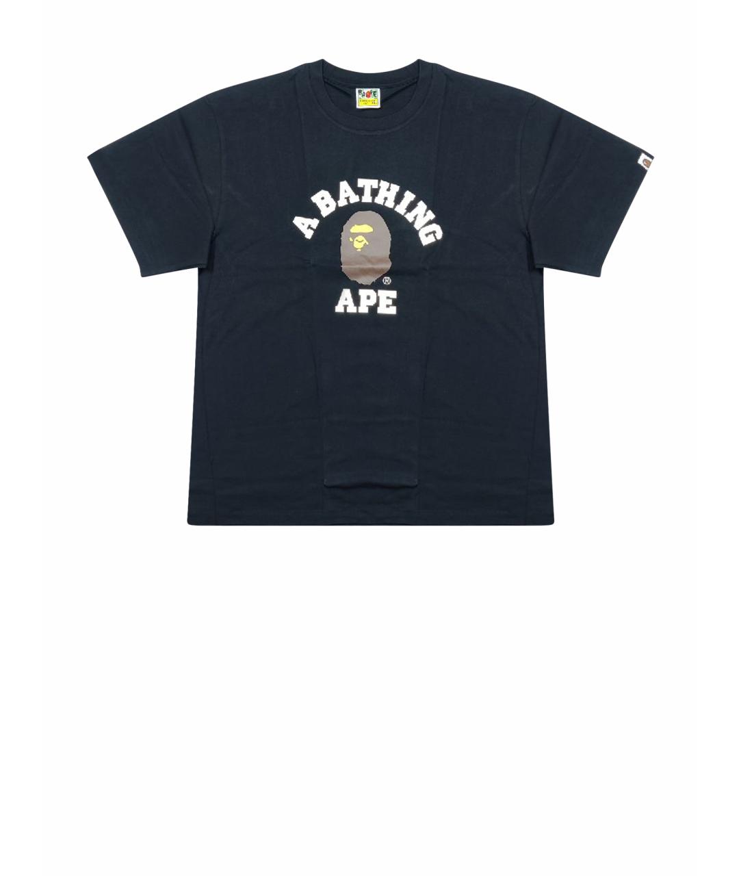 A BATHING APE Черная хлопковая футболка, фото 1